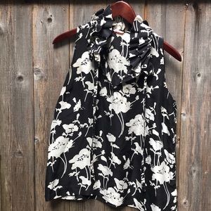 Kate Spade Black white floral tank